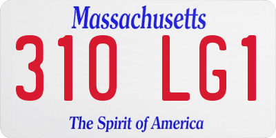 MA license plate 310LG1