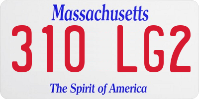 MA license plate 310LG2
