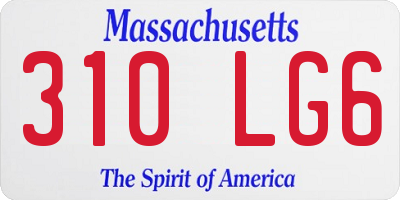 MA license plate 310LG6