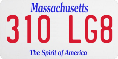 MA license plate 310LG8