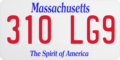 MA license plate 310LG9