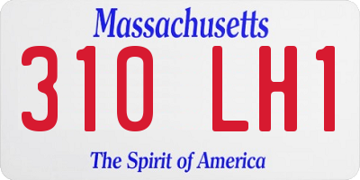 MA license plate 310LH1