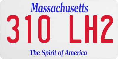MA license plate 310LH2