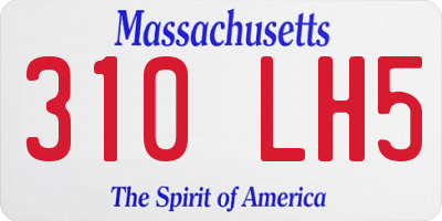 MA license plate 310LH5