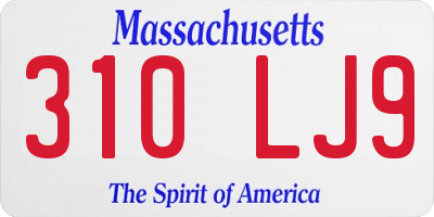 MA license plate 310LJ9