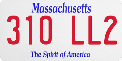 MA license plate 310LL2