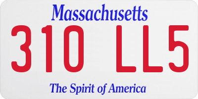 MA license plate 310LL5