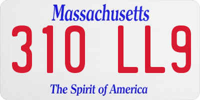 MA license plate 310LL9