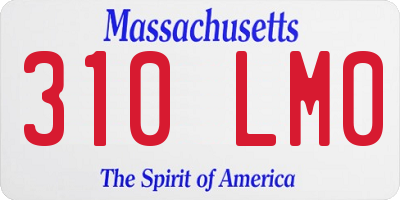 MA license plate 310LM0