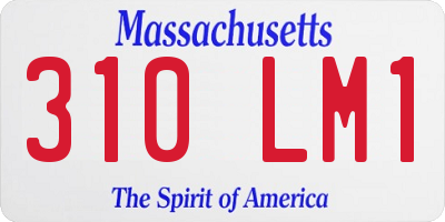 MA license plate 310LM1