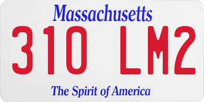 MA license plate 310LM2