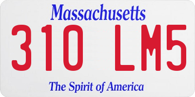 MA license plate 310LM5