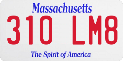 MA license plate 310LM8