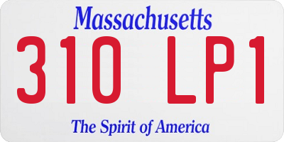 MA license plate 310LP1