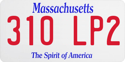 MA license plate 310LP2