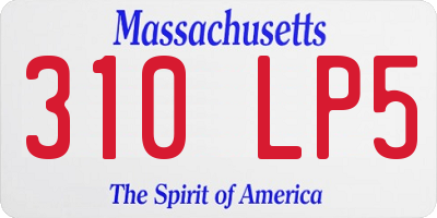 MA license plate 310LP5