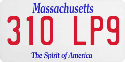 MA license plate 310LP9