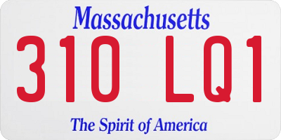 MA license plate 310LQ1