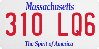 MA license plate 310LQ6