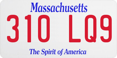 MA license plate 310LQ9