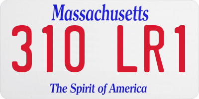MA license plate 310LR1