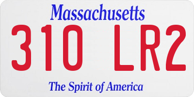 MA license plate 310LR2