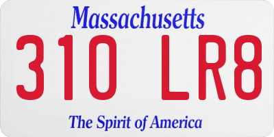 MA license plate 310LR8