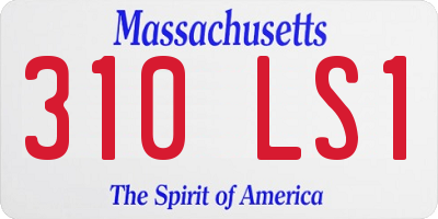 MA license plate 310LS1