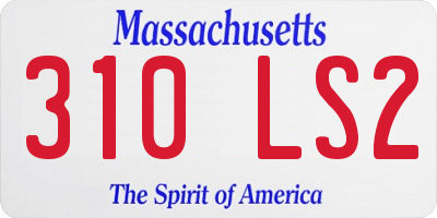 MA license plate 310LS2