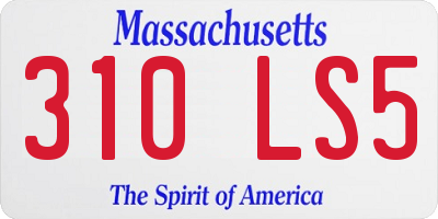 MA license plate 310LS5