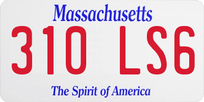 MA license plate 310LS6