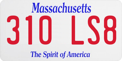 MA license plate 310LS8