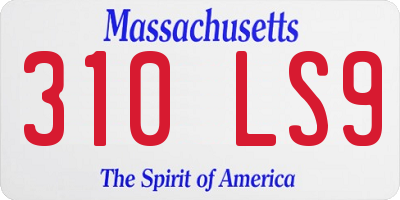 MA license plate 310LS9