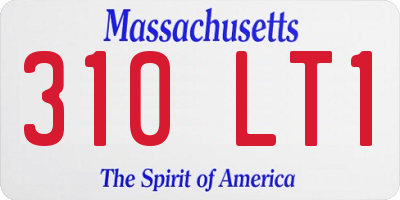 MA license plate 310LT1
