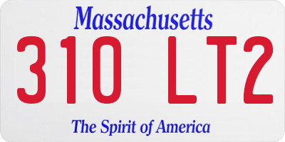 MA license plate 310LT2