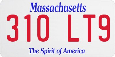 MA license plate 310LT9