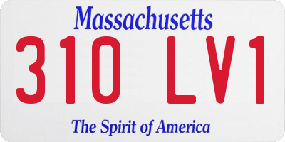 MA license plate 310LV1