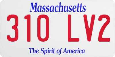 MA license plate 310LV2