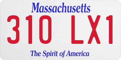 MA license plate 310LX1