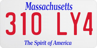 MA license plate 310LY4