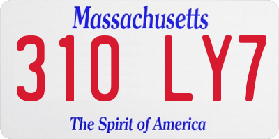 MA license plate 310LY7