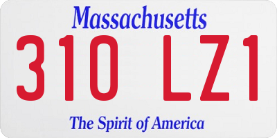 MA license plate 310LZ1