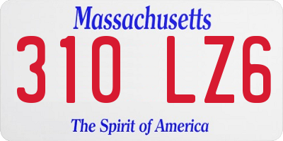 MA license plate 310LZ6