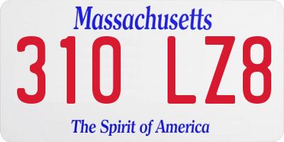 MA license plate 310LZ8
