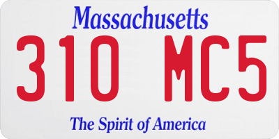 MA license plate 310MC5
