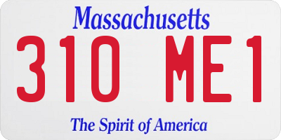 MA license plate 310ME1