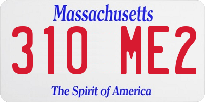 MA license plate 310ME2
