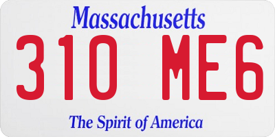 MA license plate 310ME6