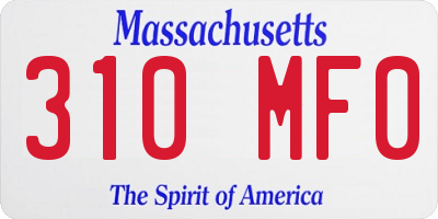 MA license plate 310MF0