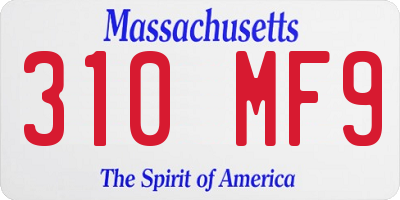 MA license plate 310MF9